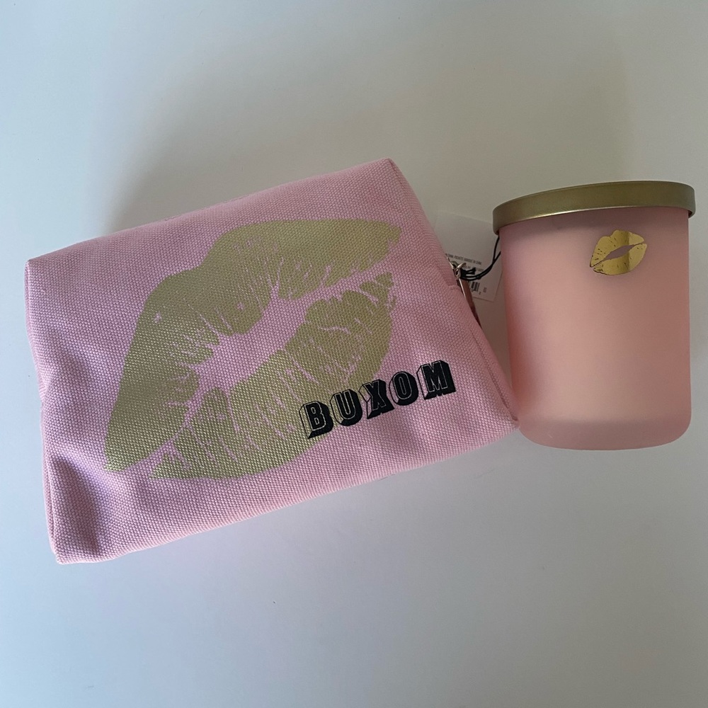 [NWT] Buxom Makeup Bag w Candle!